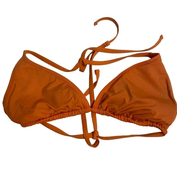 Becca by Rebecca Virtue Color Code Triangle Bikini Top Orange - Picture 2 of 5